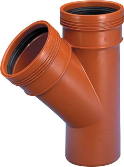 Uponor Pvc-Διακλαδωτός Σωλήνας 45° 200/110mm Λείος Αποχετευτικός Uponor