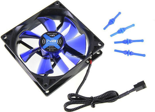 Noiseblocker BlackSilent XE2 Case Fan 92mm (1800rpm / 38.3cfm) Without LED Lighting and 3-Pin Connection