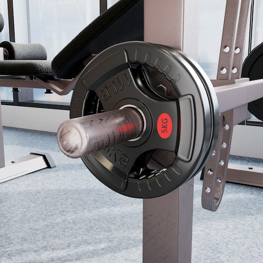 Sportnow Set of Plates Olympic Type Rubber 2 x 5kg Φ50mm with Handles