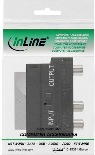InLine Convertor Scart Masculin în RCA / S-Video Feminin 1 Bucată 89953D
