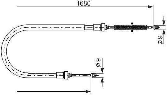 Въже На Ръчната Спирачка Bosch 1 987 477 955