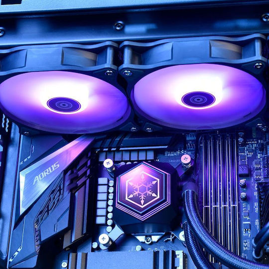 Silverstone PF240-ARGB-V2 v2 Υδρόψυξη AIO CPU με 2 Ανεμιστήρες 120mm