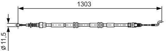 Cable Parking Brake Bosch 1 987 477 260