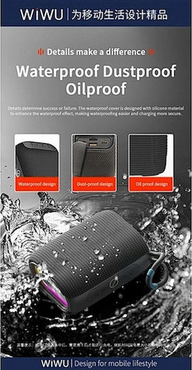 Wiwu Thunder P26 Αδιάβροχο Ηχείο Bluetooth με Ραδιόφωνο Γκρι