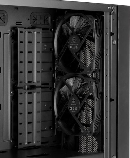 Silverstone Seta H1 Gaming Midi Tower Κουτί Υπολογιστή με Πλαϊνό Παράθυρο και RGB Φωτισμό Μαύρο