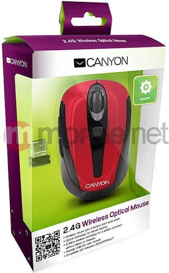 Canyon CNR-MSOW06R Ασύρματο Ποντίκι Κόκκινο