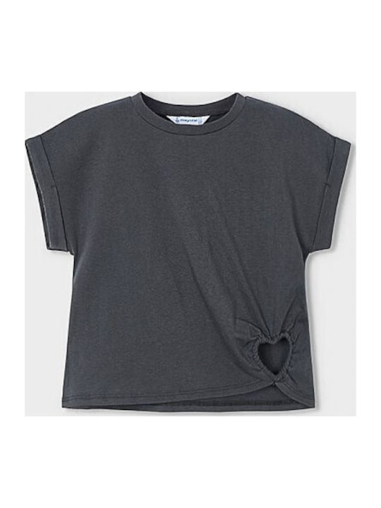 Kids Short-Sleeved Gray Blouse