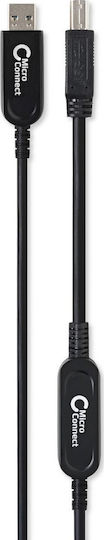 Microconnect USB 2.0 Cable USB-A male - USB-B male Μαύρο 10m MC-USB3.0AB10OP