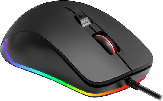 Mars Gaming MM118 RGB Gaming Ποντίκι 9800 DPI Μαύρο