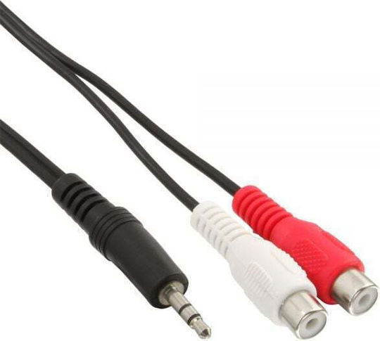 InLine Audio Cable 3.5mm Male - RCA Female Black 2m 89941