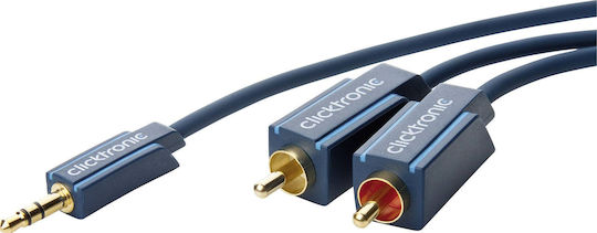 Clicktronic Clicktronic 3,5mm Klinkenkabel - RCA-Stecker Blau 2m 70467