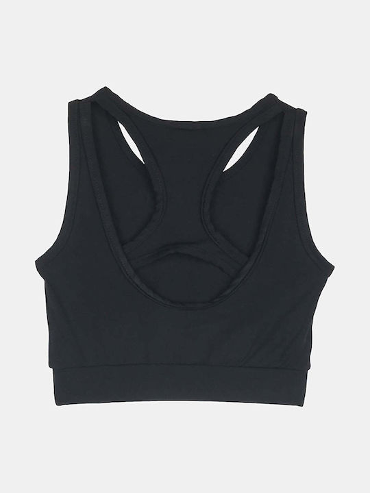 Kinder-Crop-Top Ärmellos Schwarz Allover The Top