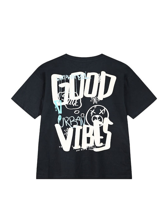 Kids Top Short-sleeved Black