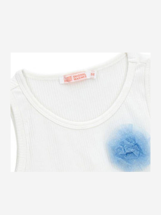 Kids Sleeveless White Blouse