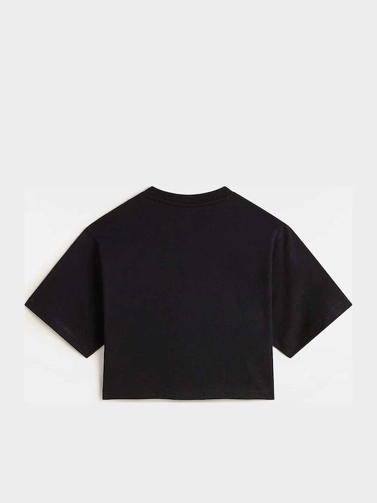Crop Top pentru copii Cu mânecă scurtă Negru