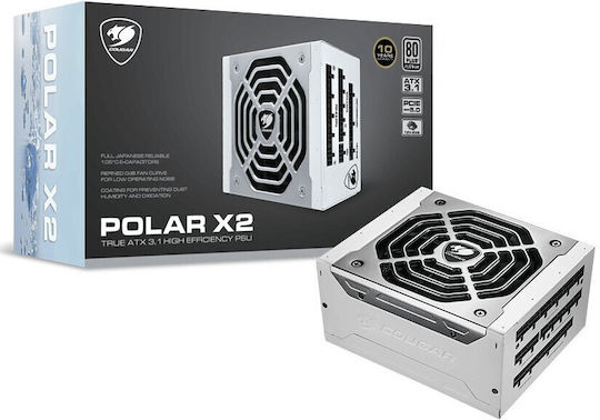 Cougar Polar X2 1050W Gray Computer Power Supply Full Modular 80 Plus Platinum