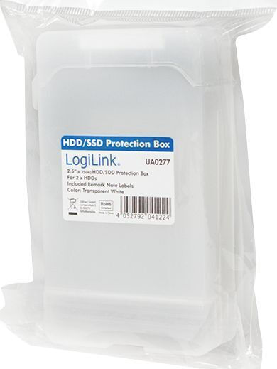 LogiLink HDD Protection Box for 2x 2.5" HDDs Λευκό UA0277