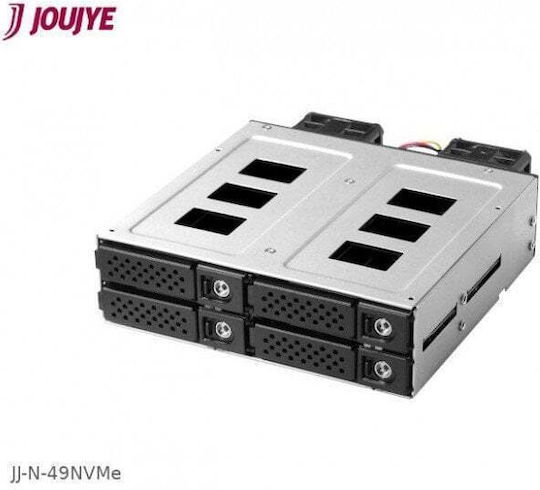 Jou Jye Backplane Nvme Sas3 Sata 4x 2.5" Hdd To 5.25" Position