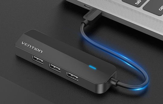 Vention Hub 3 Θυρών USB 2.0 με σύνδεση USB-C