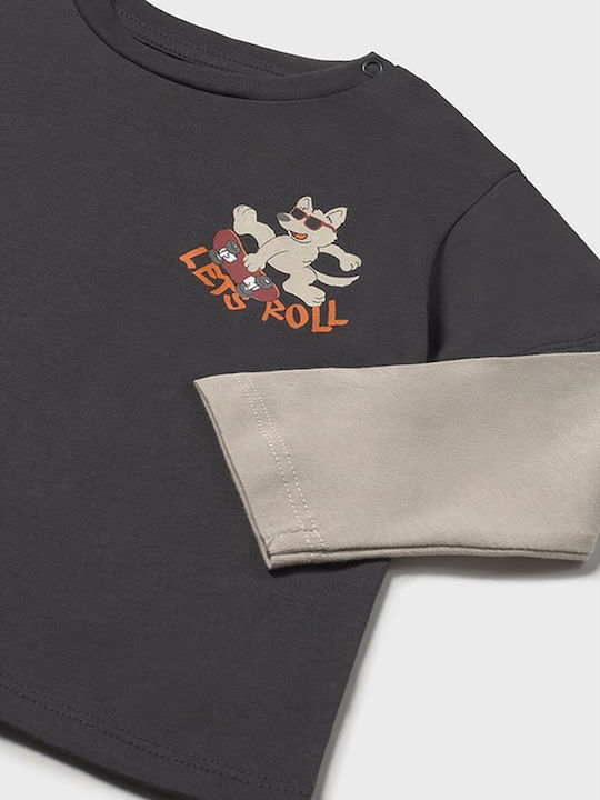 Kids' Shirt Long Sleeve Dark Grey