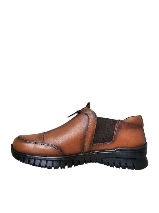 Γυναικεία Slip-On Δερμάτινα Ταμπά