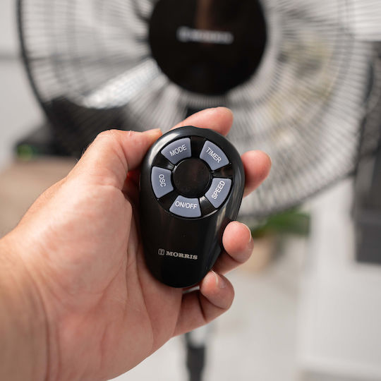 Morris Πολυμορφικός Ανεμιστήρας 65W Διαμέτρου 40cm με Τηλεχειριστήριο Μαύρος