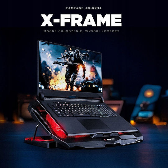 Rampage Cooling Pad for Laptop with 4 Fans and Illumination