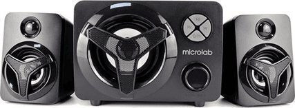 Microlab U-210 Ηχεία Υπολογιστή 2.1 με RGB Φωτισμό και Ισχύ 11W Μαύρα