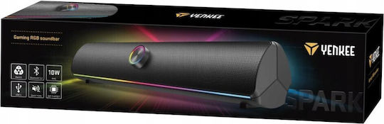 Yenkee YSP 1002 2.0 Wireless Speakers with RGB and Bluetooth 10W Black