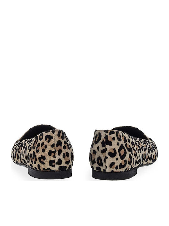 Leder Damen Mokassins in Braun Farbe