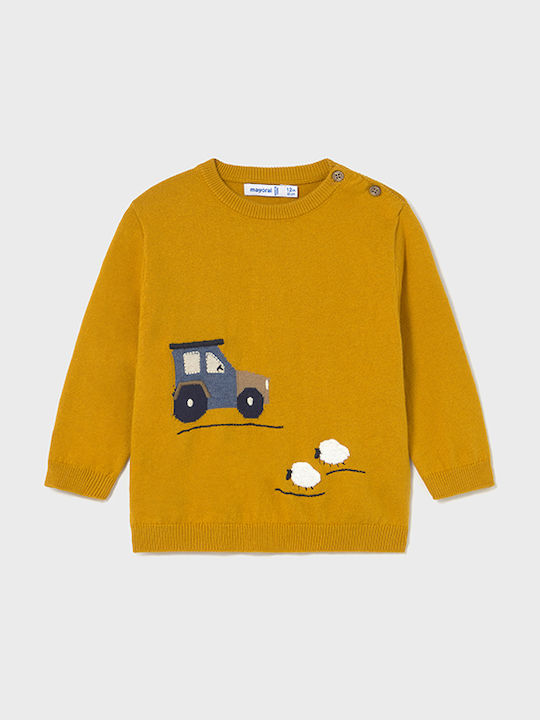 Kids' Sweater Long Sleeve Mustard, Yellow
