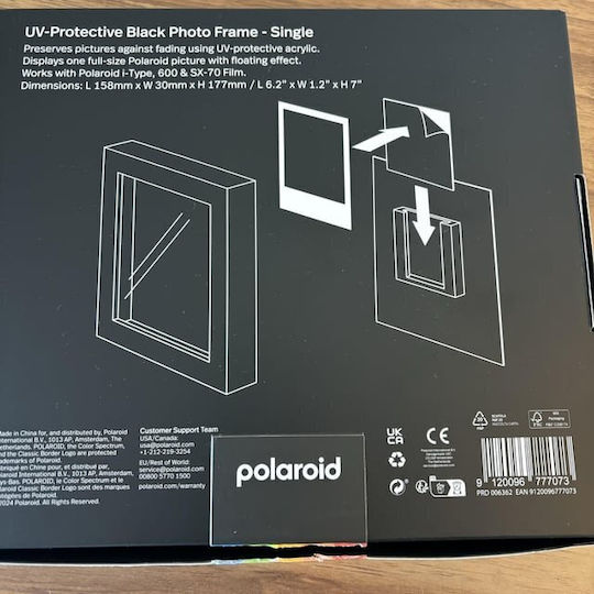 Polaroid Studio Lemn cu Ramă Neagră 1buc
