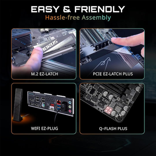 Gigabyte B850 AORUS ELITE WIFI7 ICE Motherboard ATX with AMD AM5 Socket