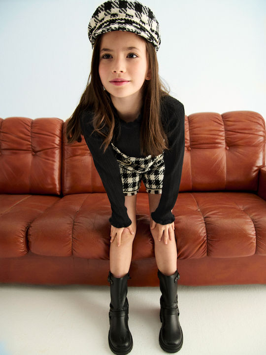 Kids Long-Sleeved Black Blouse