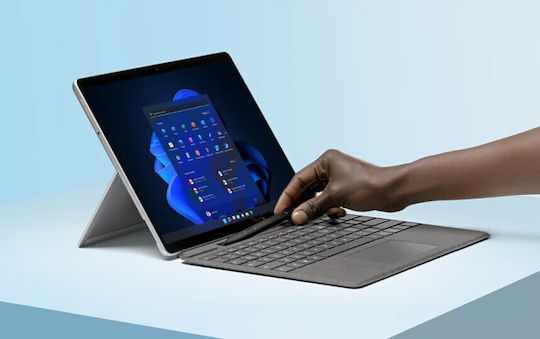Microsoft Surface Pro Copilot Button + Slim Pen Tastatur mit Touchpad Englisch US Platinum