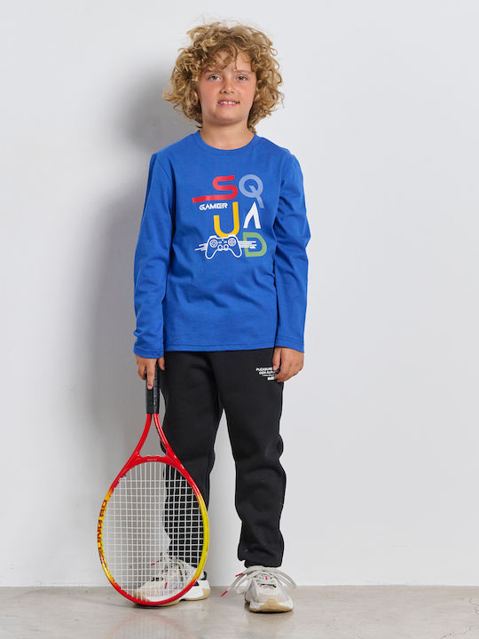 Kids' Shirt Long Sleeve Blue Prudence