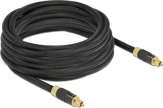 DeLock Optical Audio Cable TOS male - TOS male Μαύρο 5m (86595)