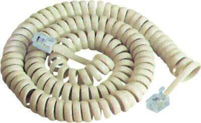 Spirale Telefonkabel RJ10 4P4C 4.2m Weiß (DM-0032F-4.2)