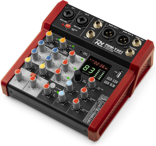 Power Dynamics PDM-Y401 SOCON466 Analog Console 4 Channels with Phantom Power & 2 XLR Inputs & Bluetooth