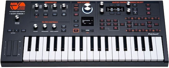 Ashun Sound Machines Synthesizer Hydrasynth Explorer με 37 SemiWeighted Πλήκτρα Μαύρο