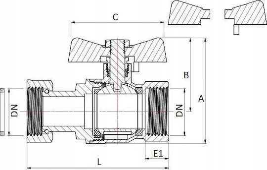 Βάνα / Διακόπτης 1"