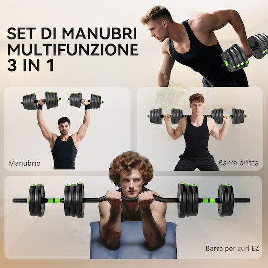 Sportnow Set De Gantere Cu Set De Gantere Greutate Totală 29kg