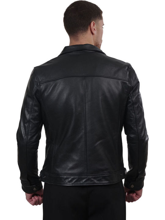 Holland Cowhide Leather Jacket Black