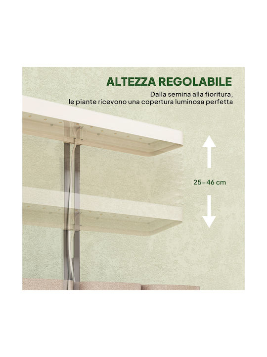 Outsunny Self-watering Pot Plastic White 45x18.8x47.8cm.