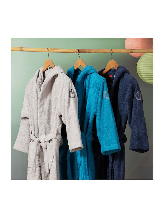Nef-Nef Homeware Παιδικό Μπουρνούζι Color Kids Blue με Κουκούλα