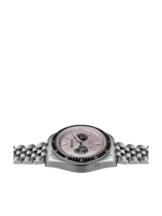 Ingersoll Ανδρικό Ρολόι Αυτόματο με Ασημί Μεταλλικό Μπρασελέ