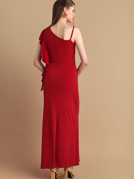 Rochie Maxi De Vară Pentru Nuntă Botez Roșie