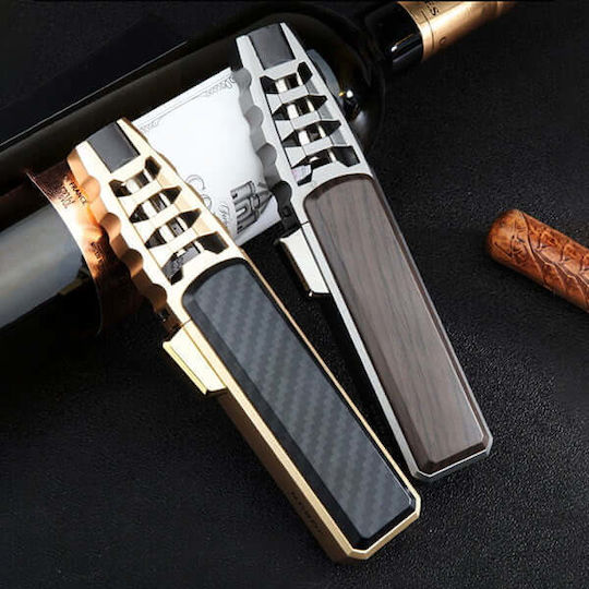 Jobon Turbo Windproof Jet Flame Lighter In Black Colour