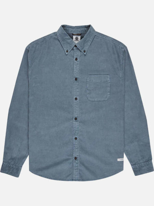 Long-sleeved Cotton Shirt Blue