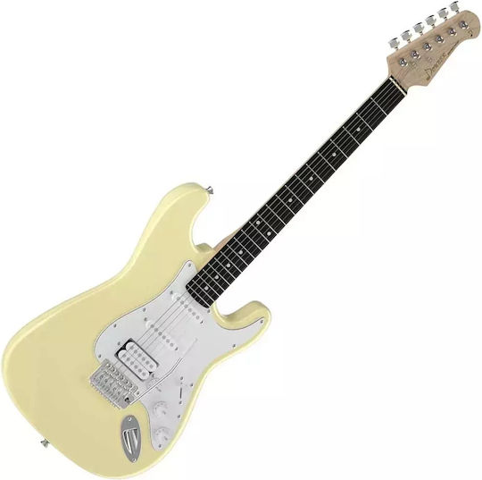 Donner Set Chitară Electrică Stratocaster Albă cu Husă
